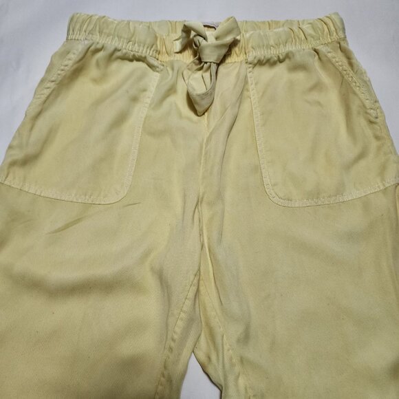Cynthia Rowley Yellow 100% Tencel Pull On Jogger Style Pants - Picture 3 of 4